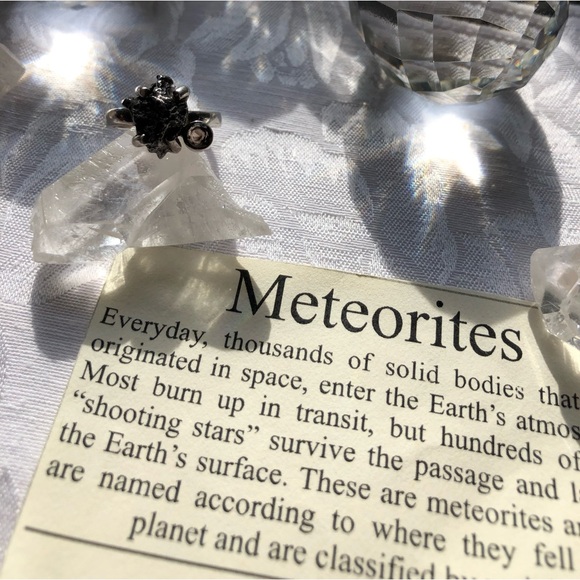 Meteor Ring w Smokey Quartz Sterling - Picture 4 of 5